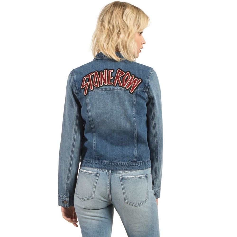 WOMENS VOLCOM STONE ROW 
DENIM JACKET $128  cosmic blue stone row
